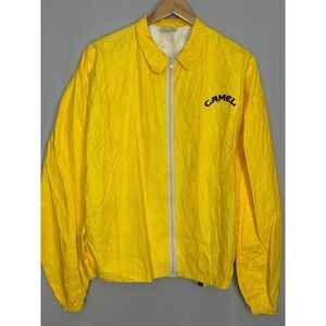 Camel‎ Cigarettes Windbreaker Jacket Mens Yellow Full Zip XL (44-46) Vintage